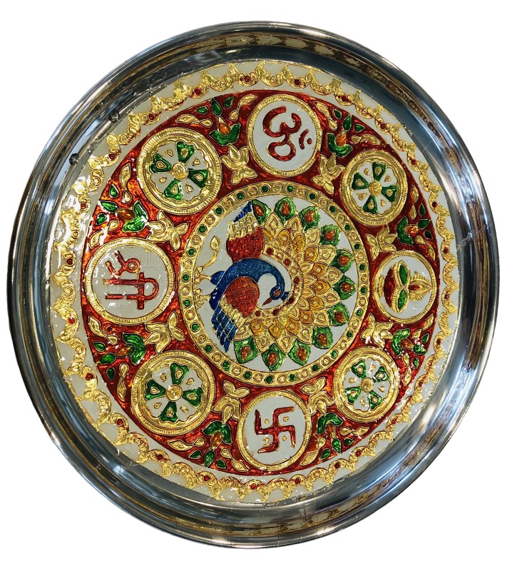 Handmade Plain Puja Thali for Home Temple