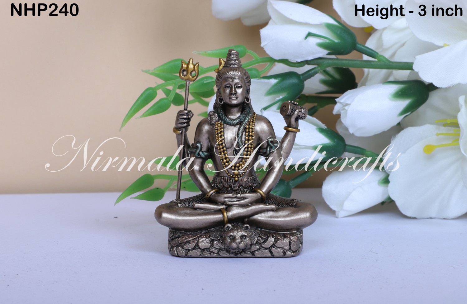 Copper Finish Mini Shiva Statue