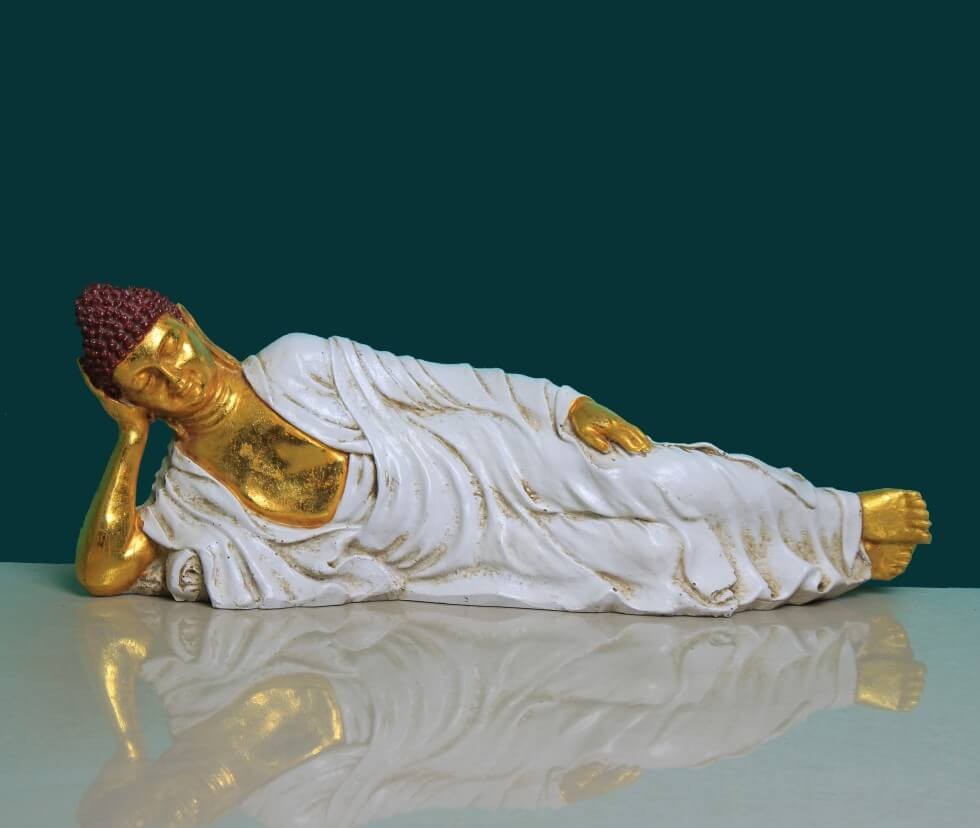 Resin Sleeping Buddha for Home Decor