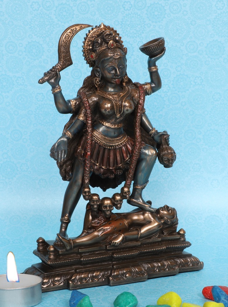 Copper Finish Kali Ma Statue