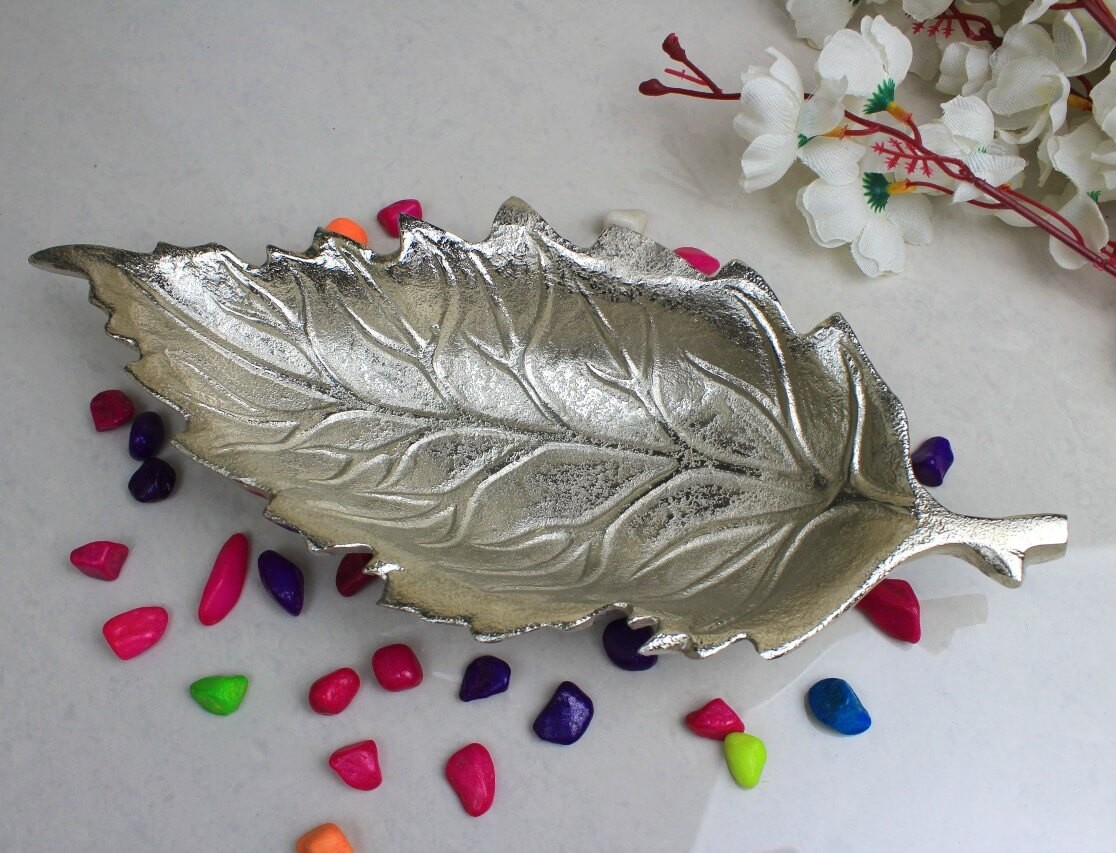 Leaf Shape Serving Tray (Single) | Food Tray | Aluminium Tray