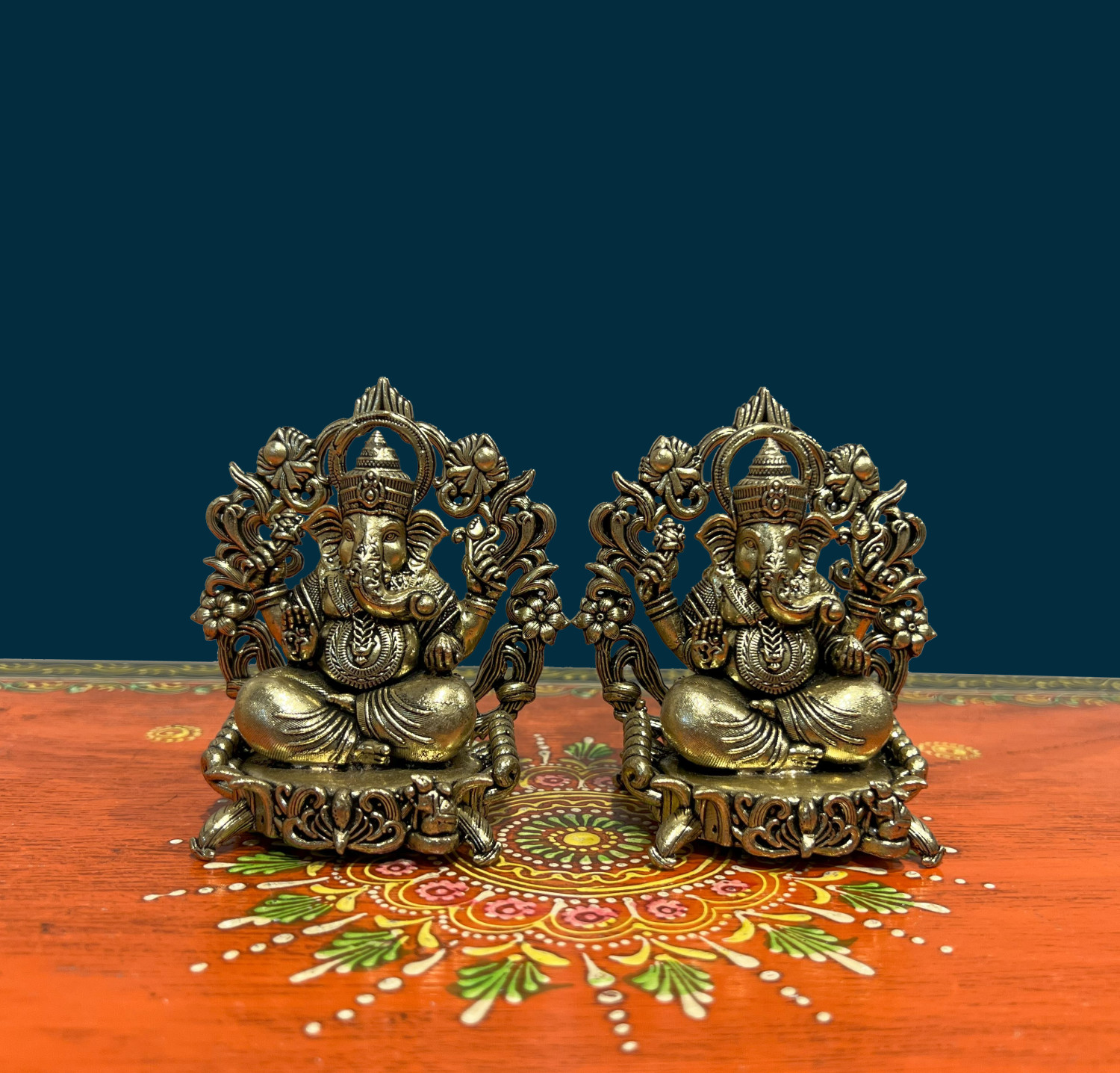 Brass Arch Laxmi Ganesh Statue