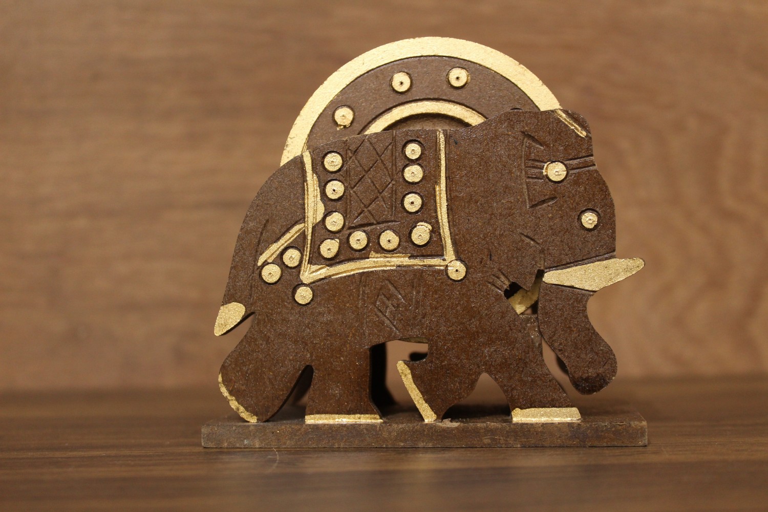 WOODEN ELEPHANT TEA COASTER