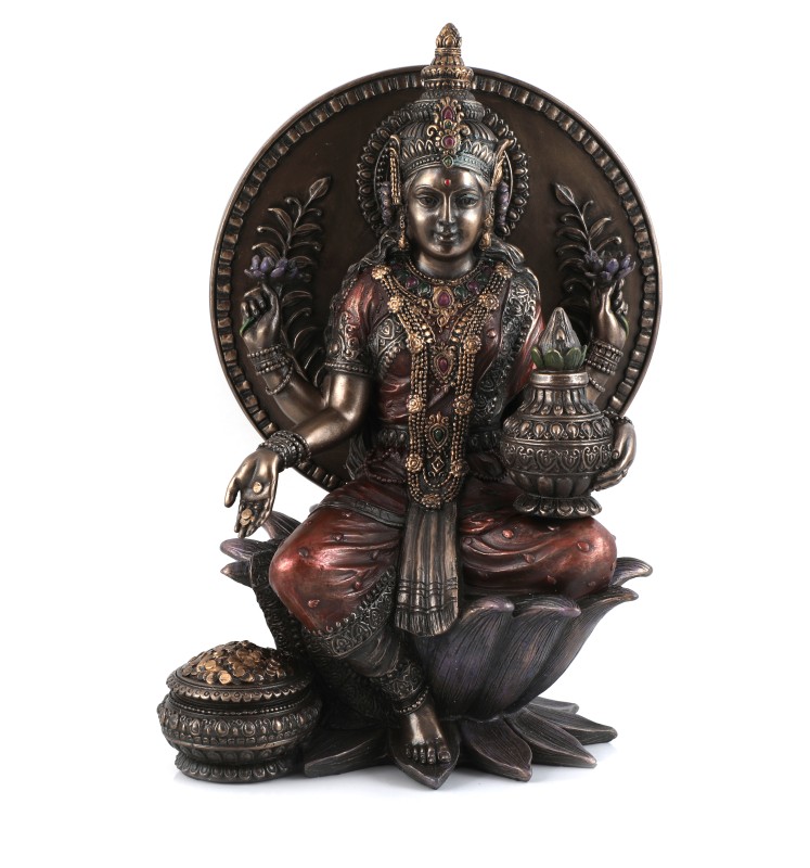 Copper Finish lakshmi Statue