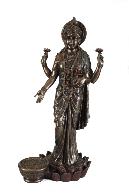 Copper Finish S.T. Lakshmi Statue
