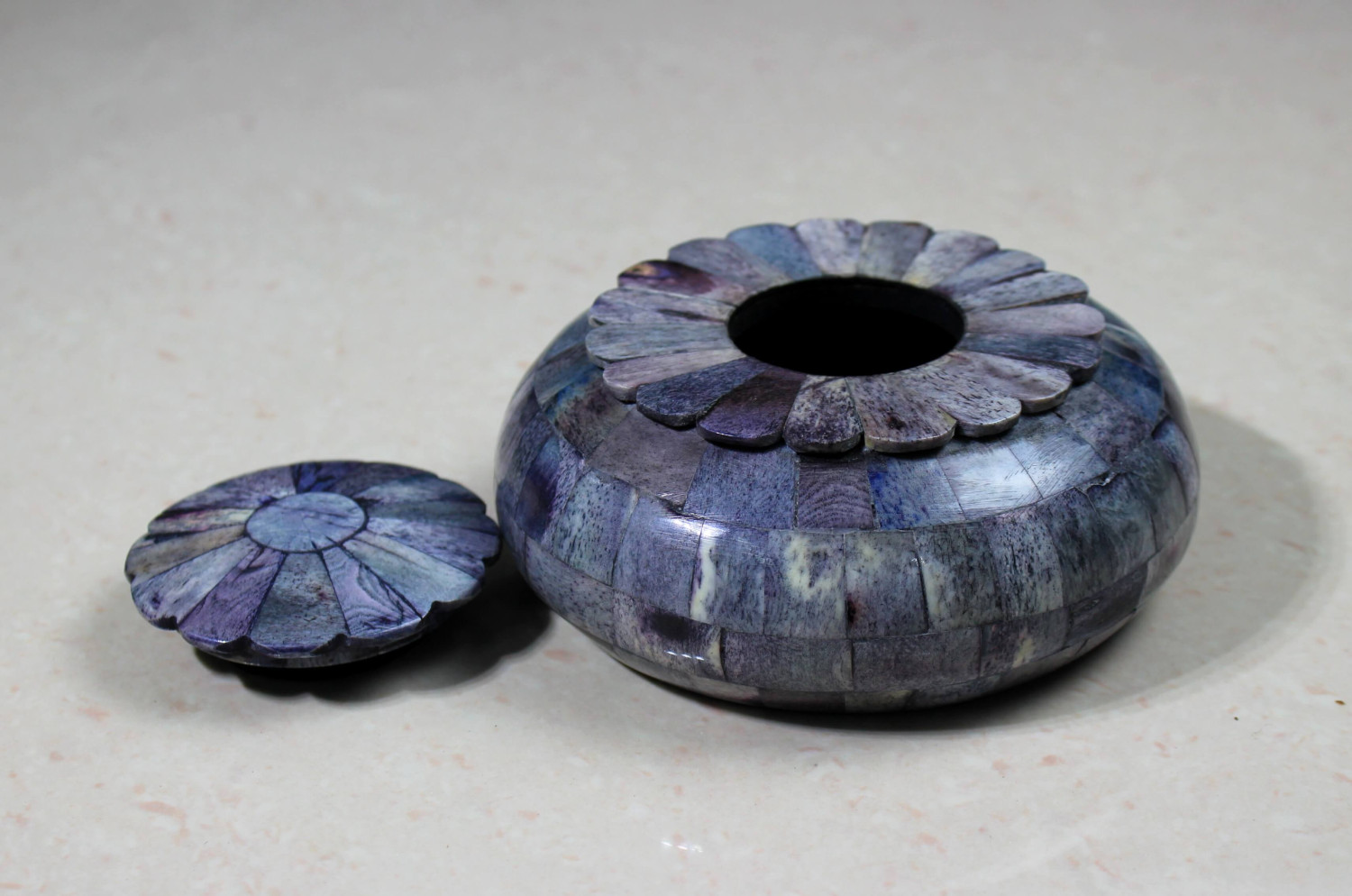 Bone Tobacco Box Grey Finish