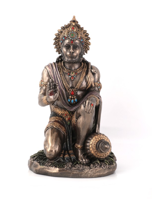 Copper Finish Sitting Hanuman Statue