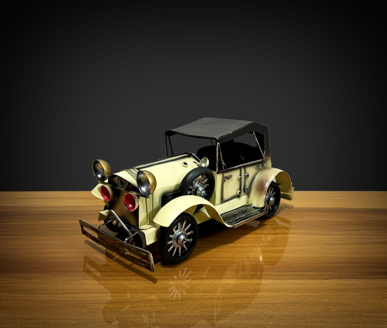 Metal Car Vintage White