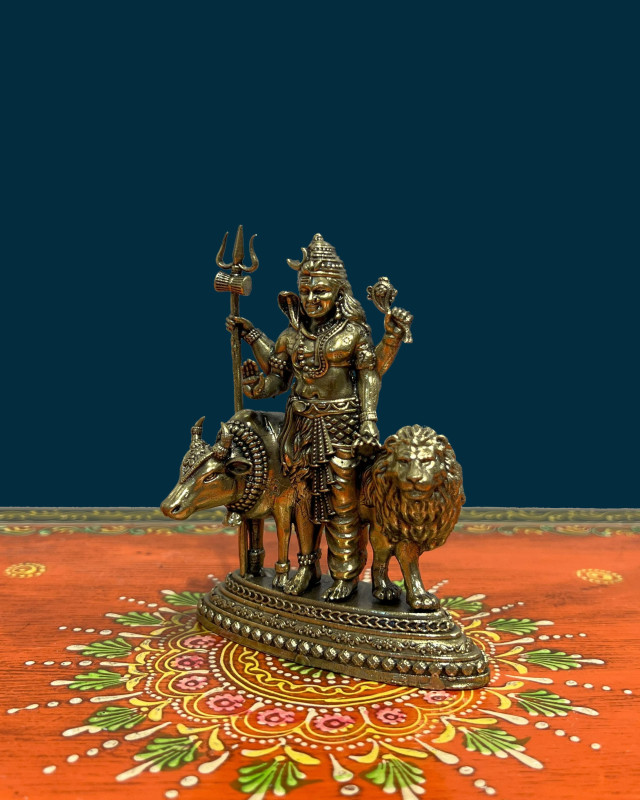 Brass Ardhnarishwar Statue