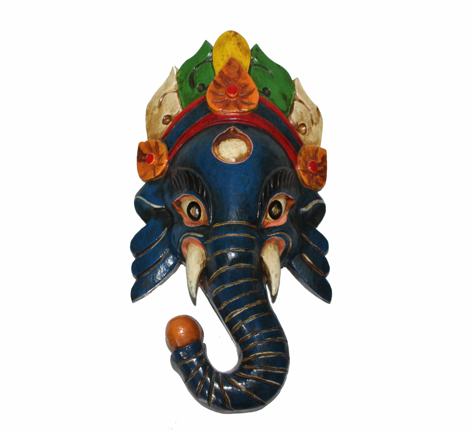 Wooden Ganesh Mask Painted