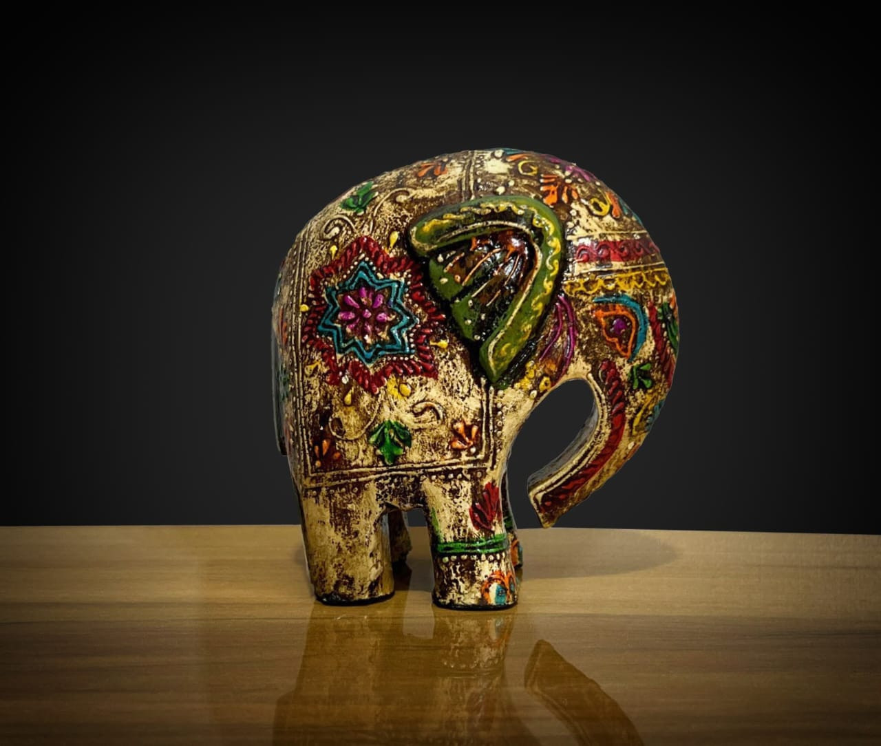 Wooden Modern Elephant Embossed