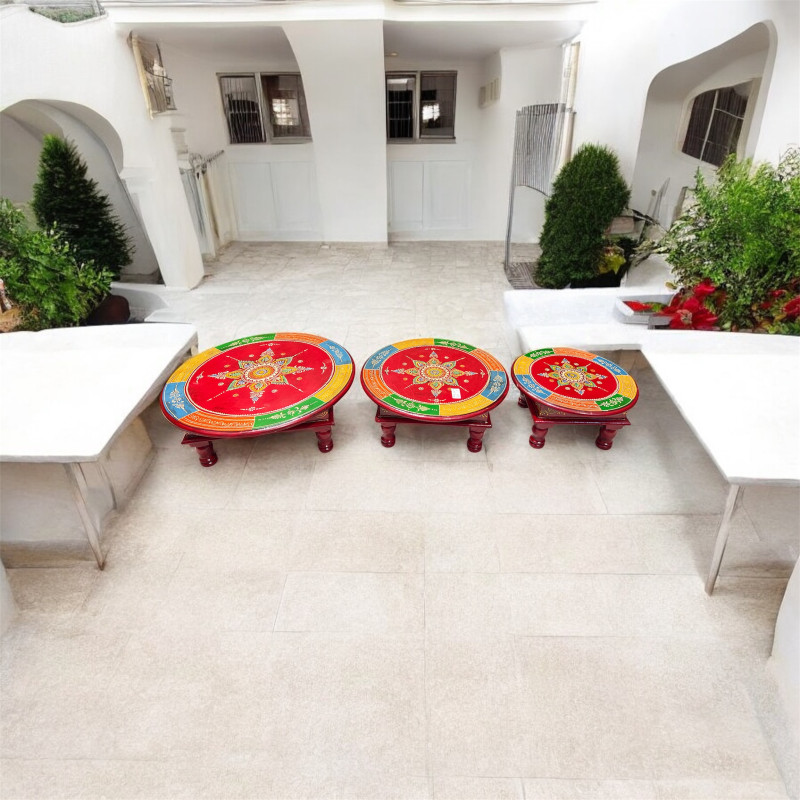 Wooden Bajot Set of Three