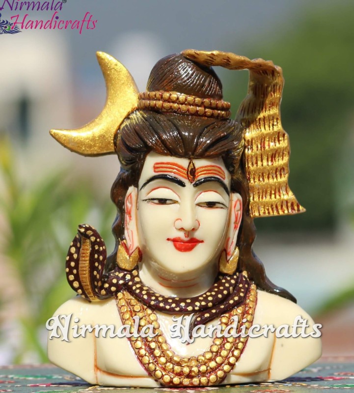 SHIVA BUST FINE PAINTED