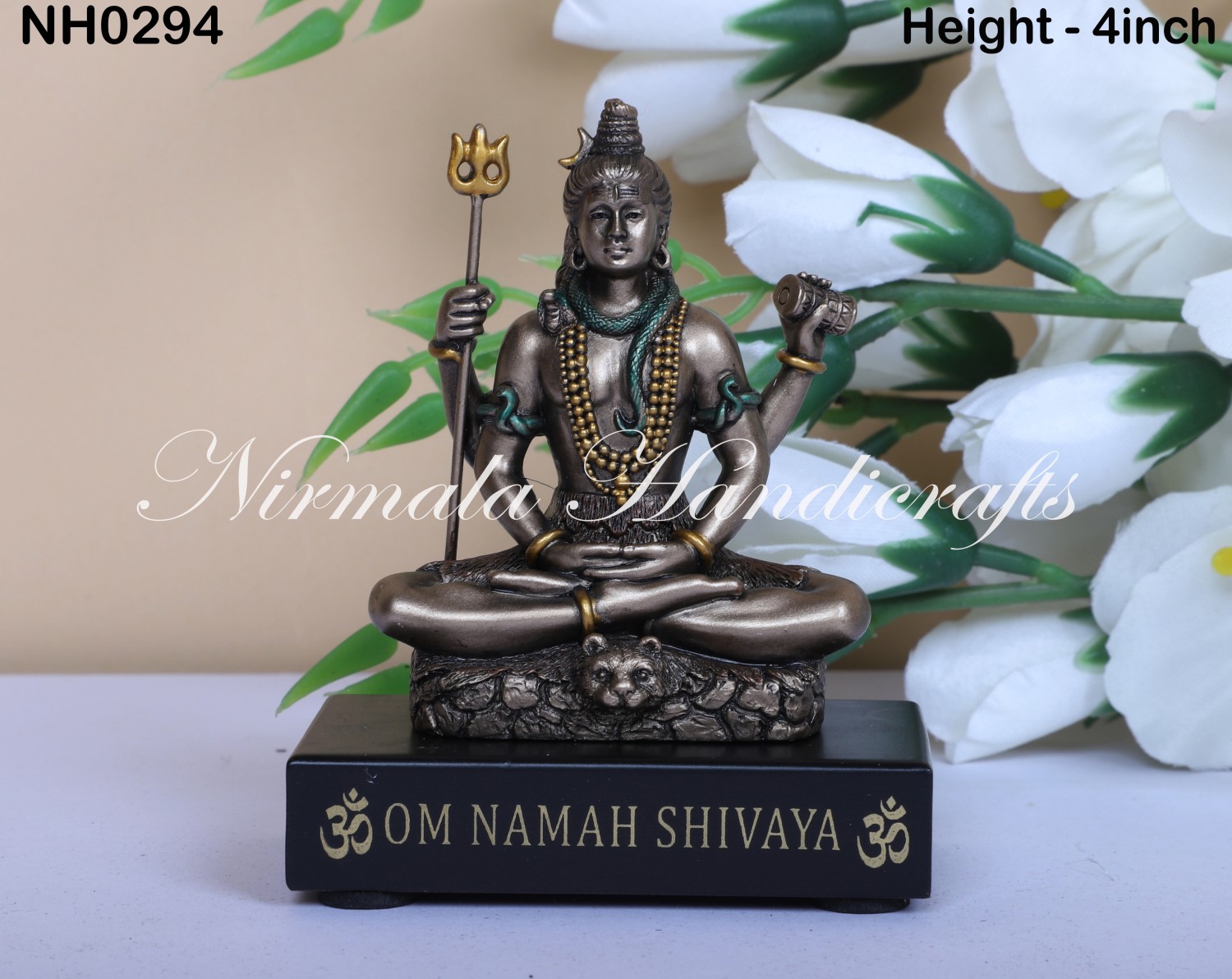 COPPER FINISH BASE SHIVA STATUE