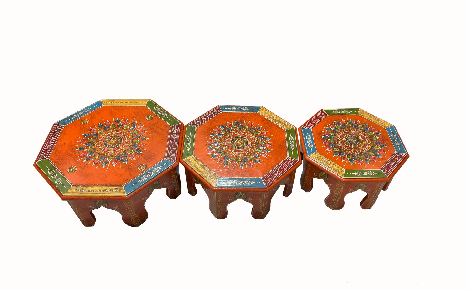 Wooden Bajot Set of 3