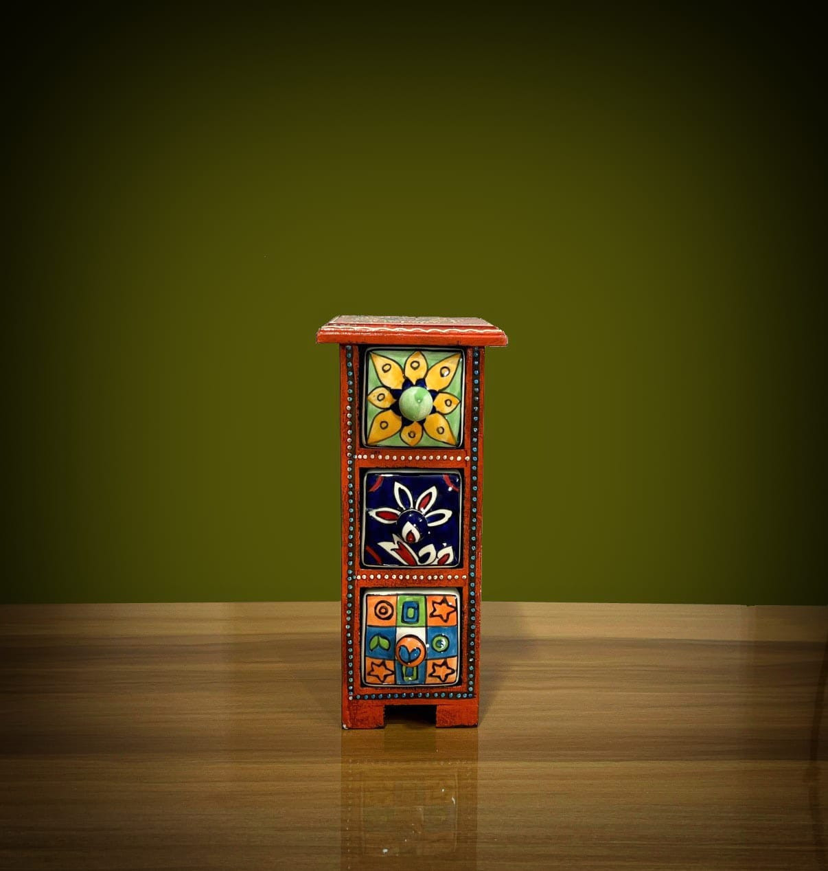 Wooden Ceramic 3 Drawer