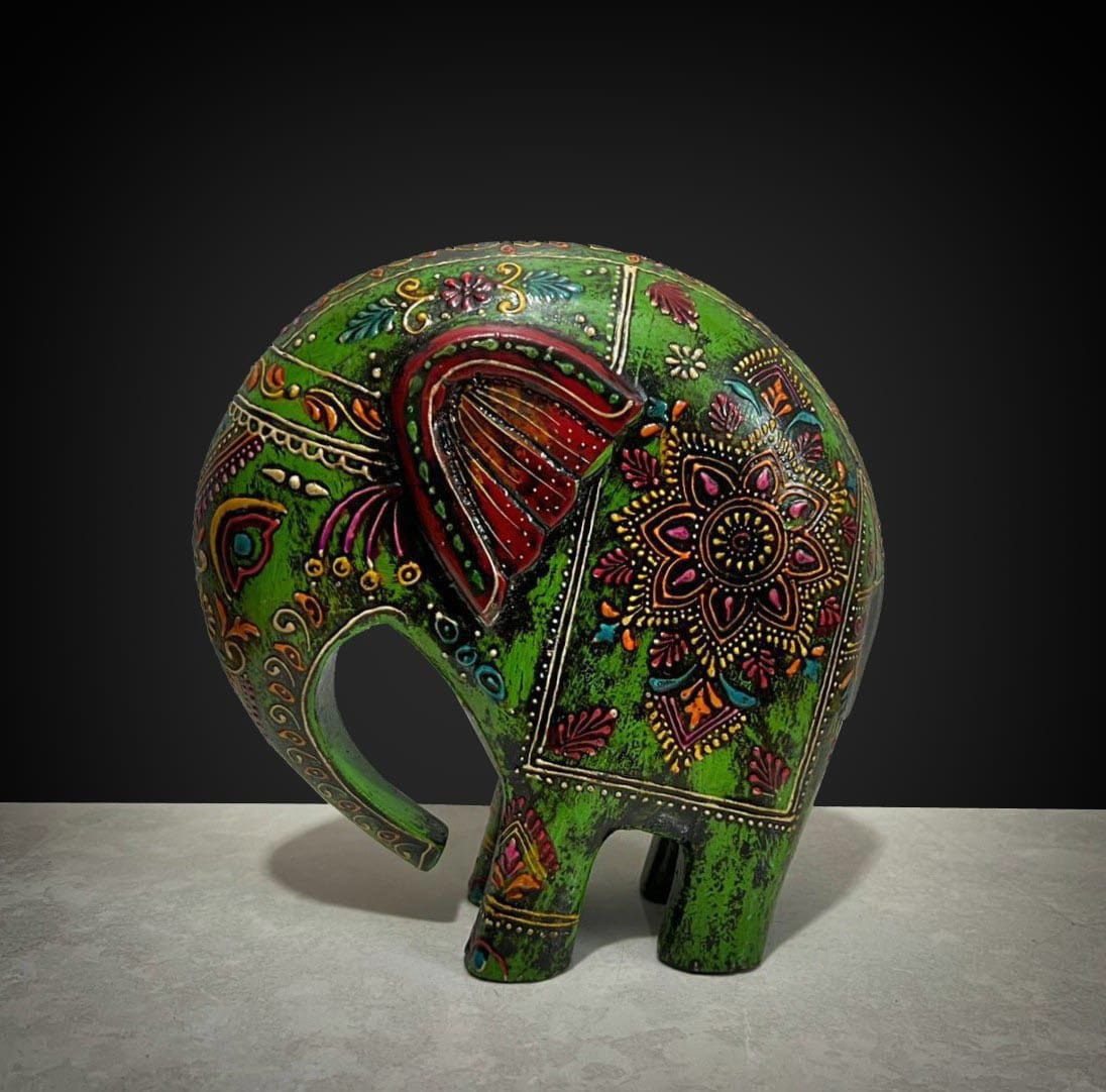 Wooden Modern Elephant Embossed
