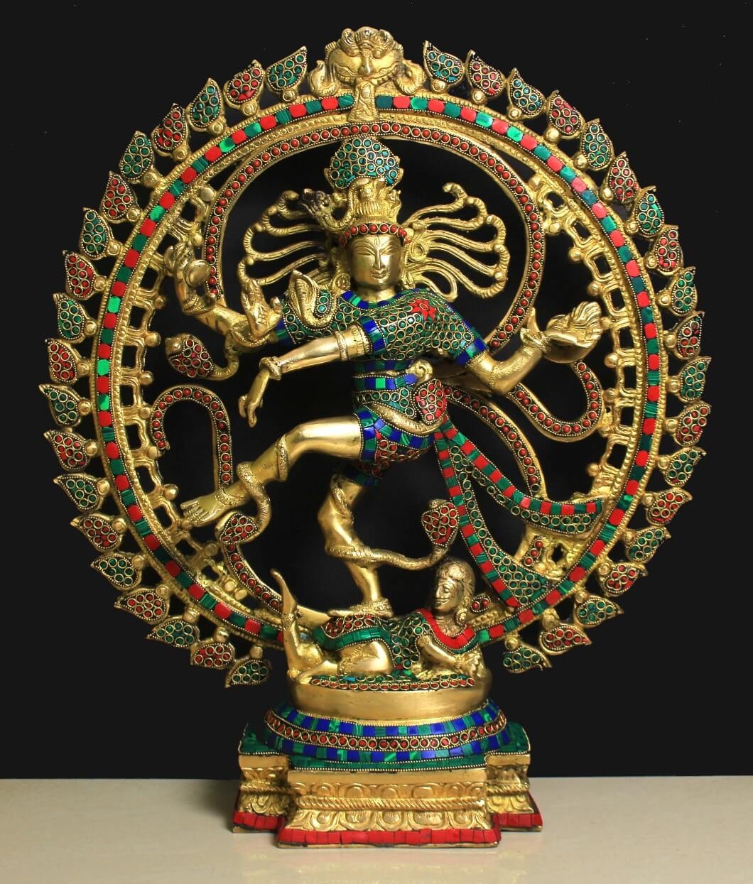 STONE WORK OM NATRAJ STATUE