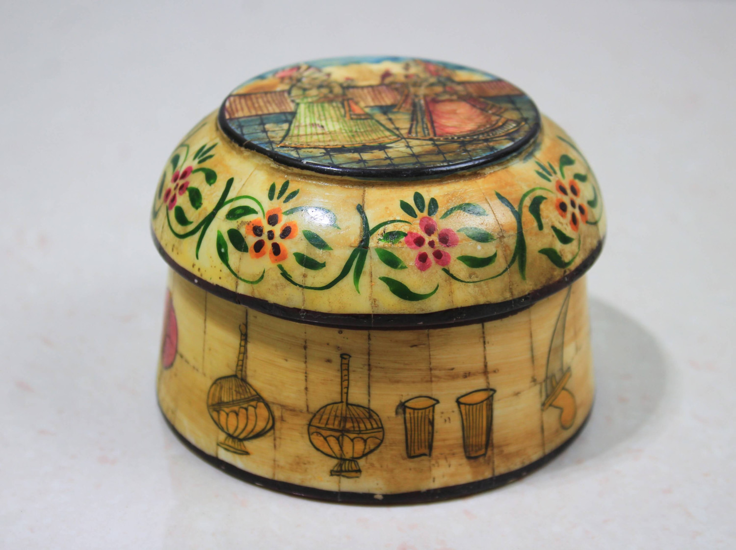 Bone Powder Box Painted Mix Designe