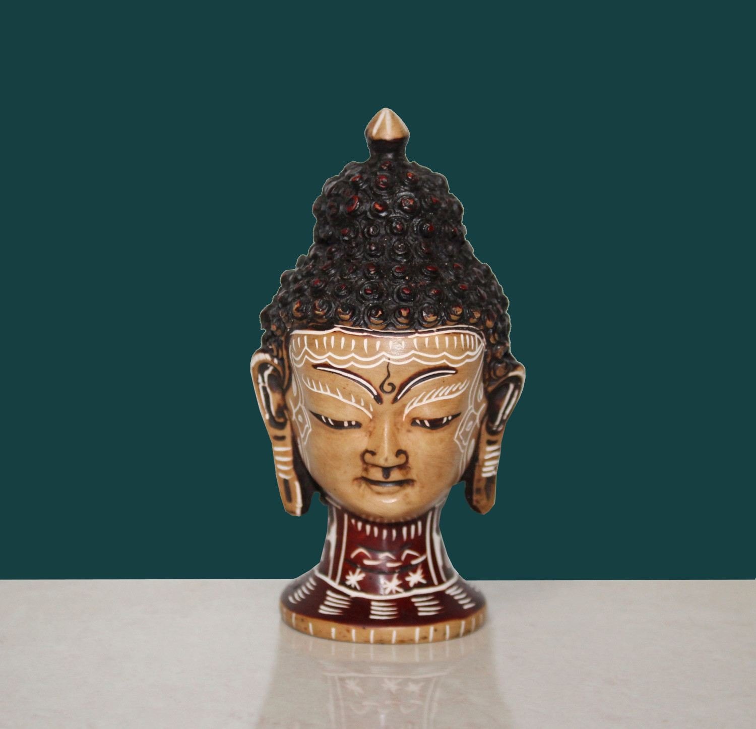 Resin Buddha Head Etching Small