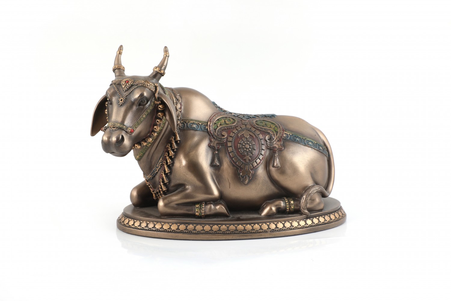Copper Finish Sitting Nandi
