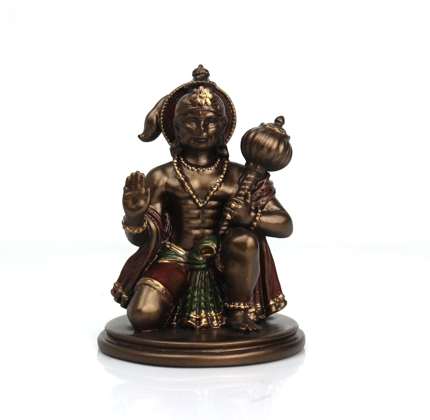 Copper Finish Hanuman Mini Statue