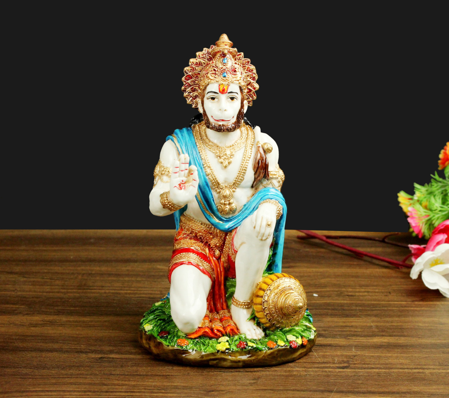 RESIN SITTING HANUMAN