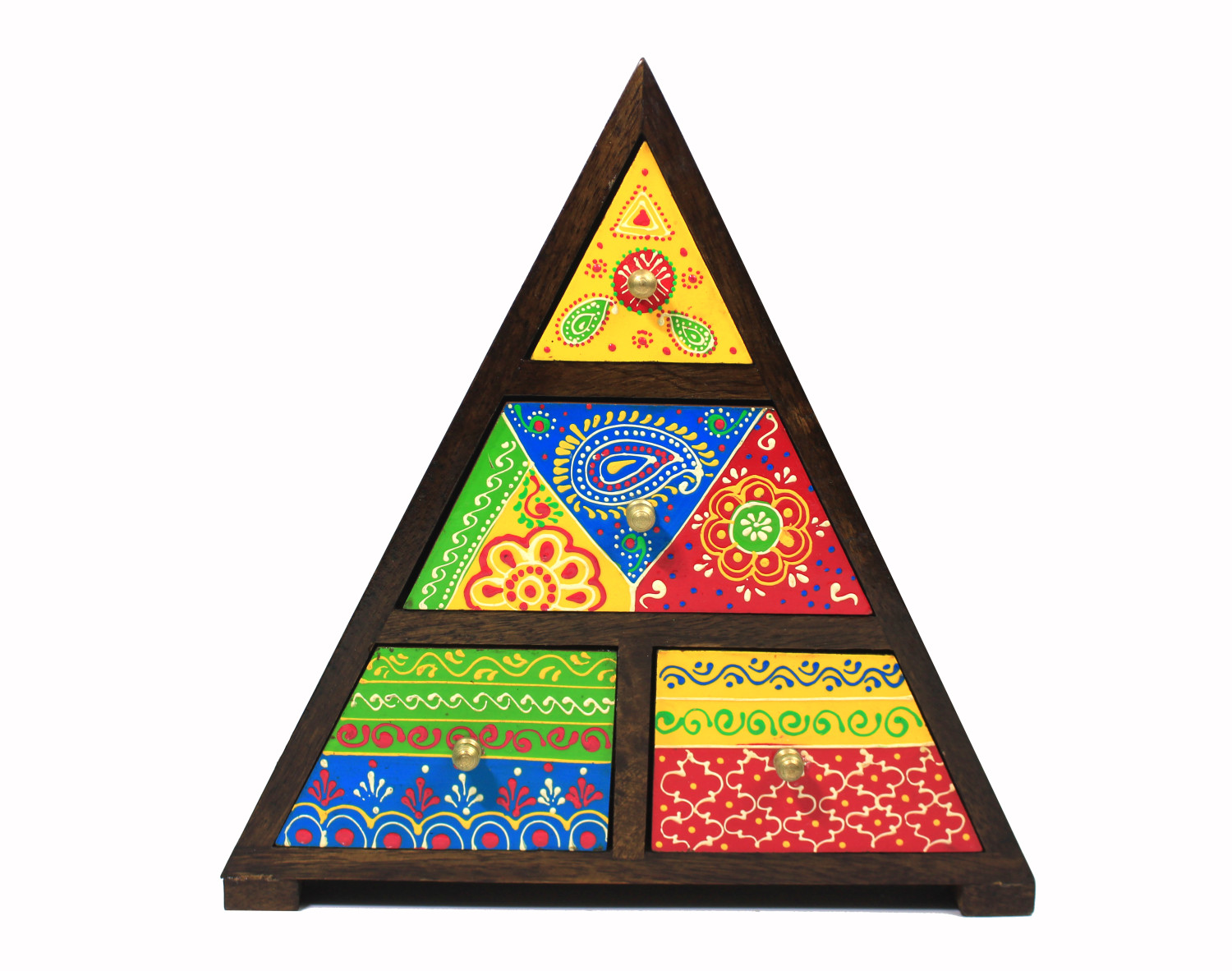 Wooden Multipurpose Triangle 4 Drawer Fine Color