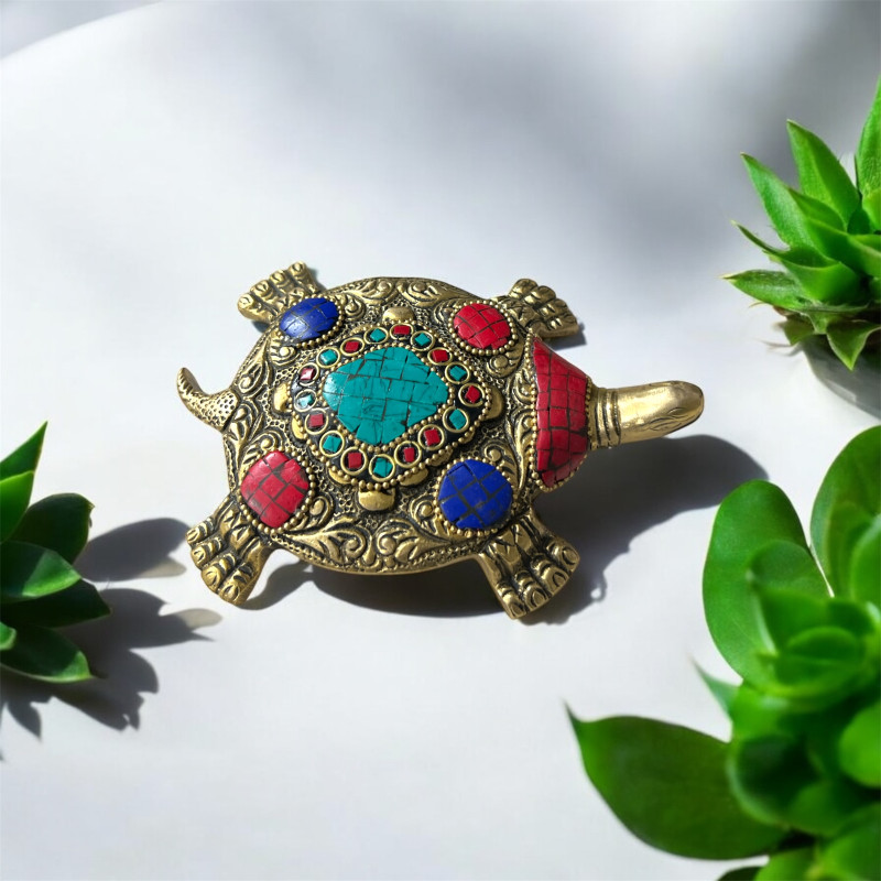 Brass Fengshui Kachua Stone Work