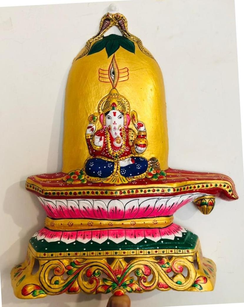 Metal Shivling Ganesh Wall Hanging | Shivligam | Wall Decor | Wall Hanging | Ganesh Shivling Wall Decor