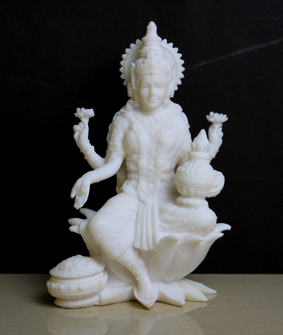 Marble Dust Maa Laxmi Statue