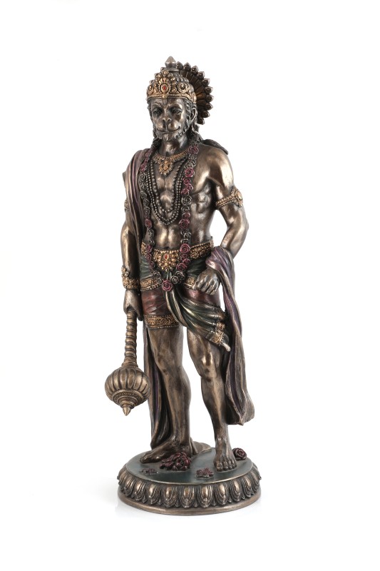 Copper Finish Standing Hanuman Statue