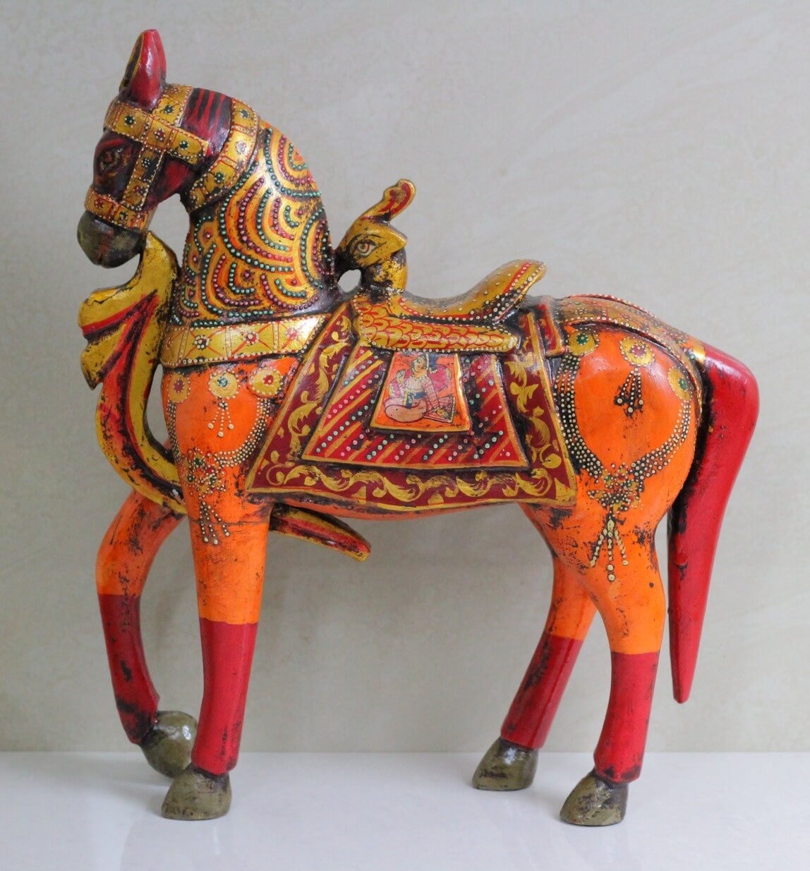 WOODEN HORSE FINE PAINTED