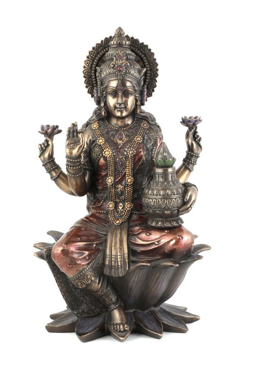 Copper Finish Sitting Lakshmi Statue