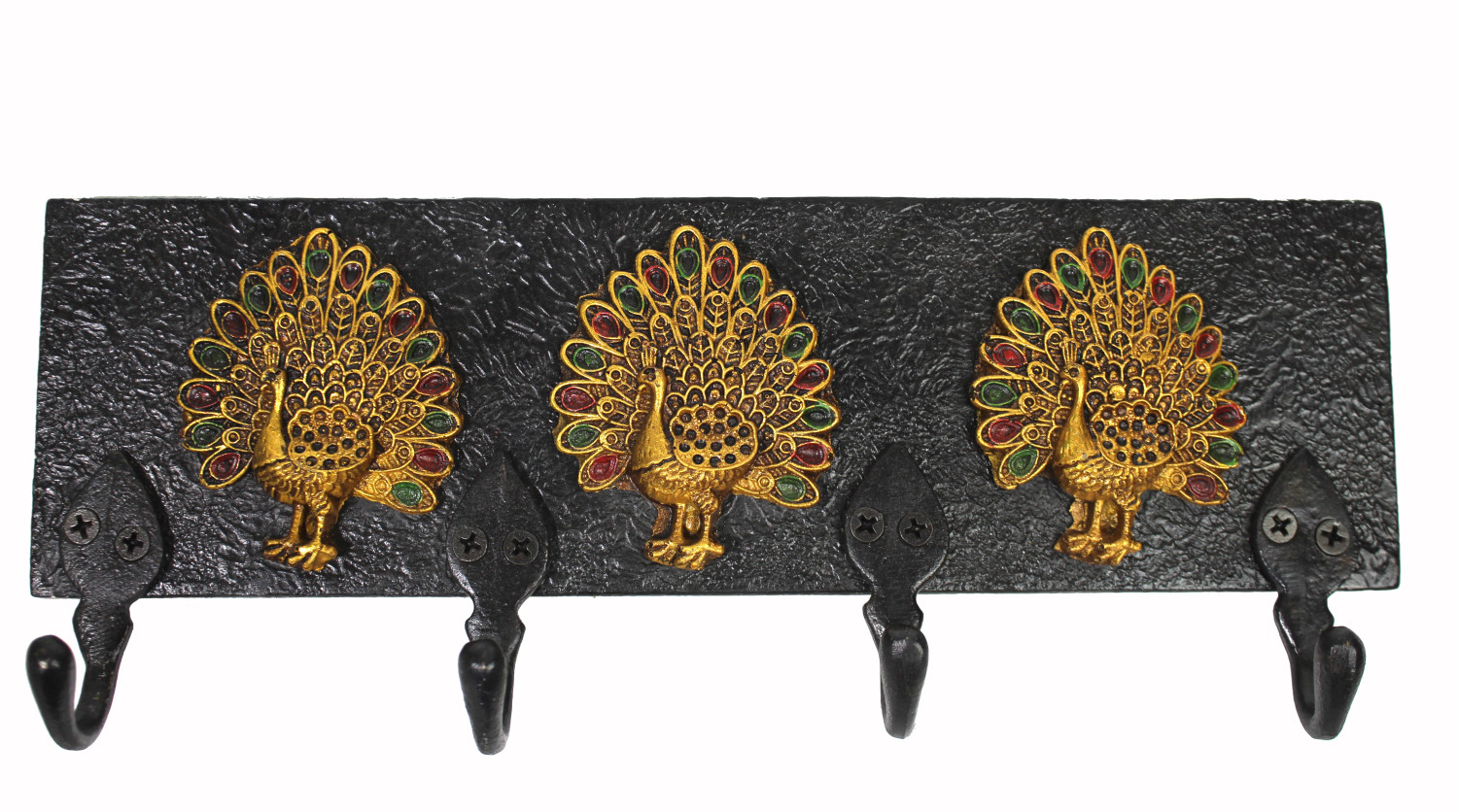 Fiber Peacock 4 Hook Black Finish