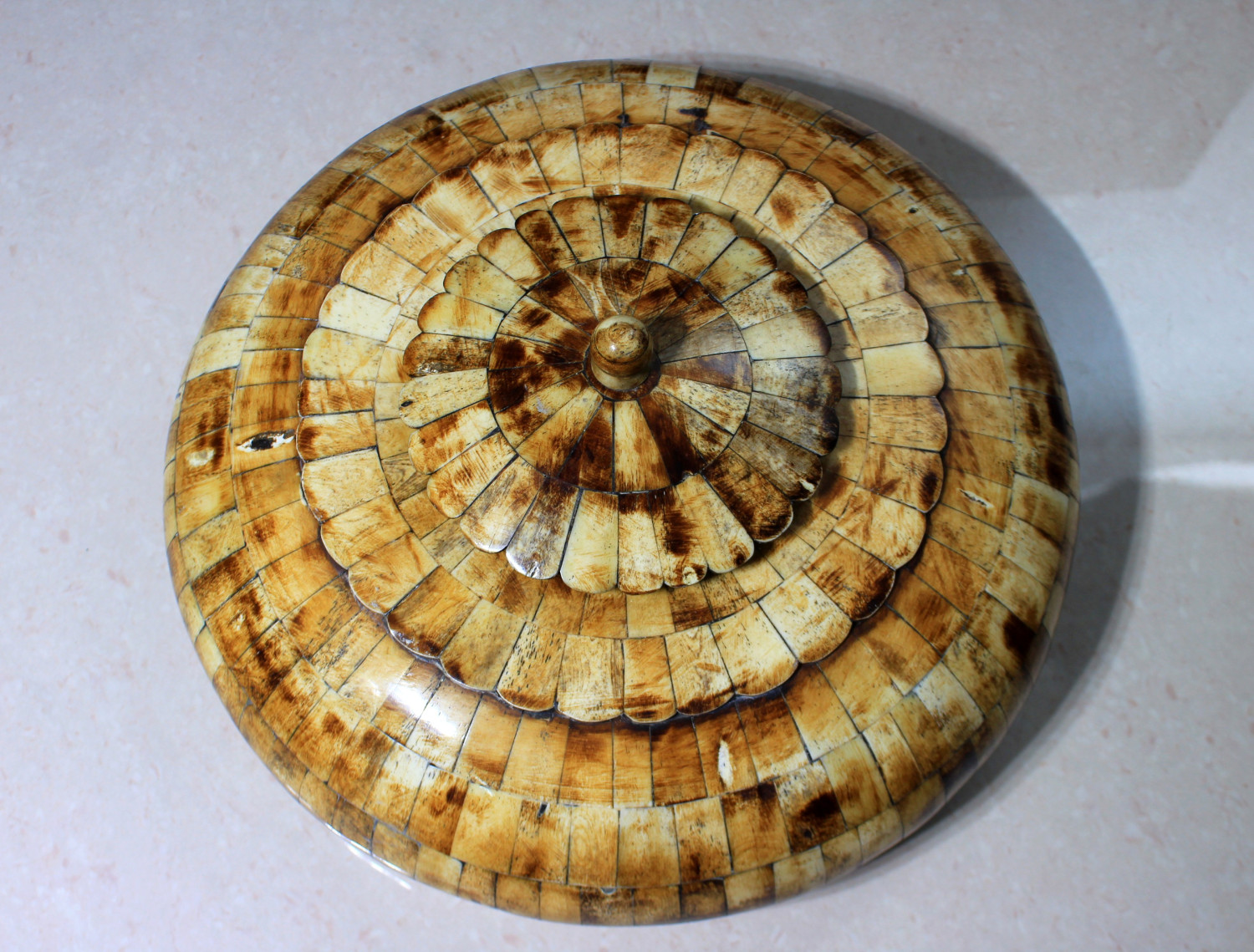 Bone Tobacco Box Antique Finish