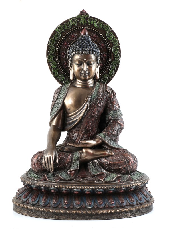 Copper Finish Setting Buddha Statue