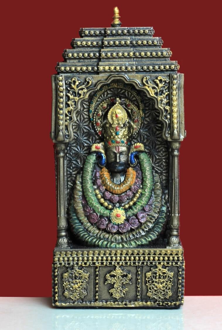 Brass Finish Resin Khatu Shayam Statue