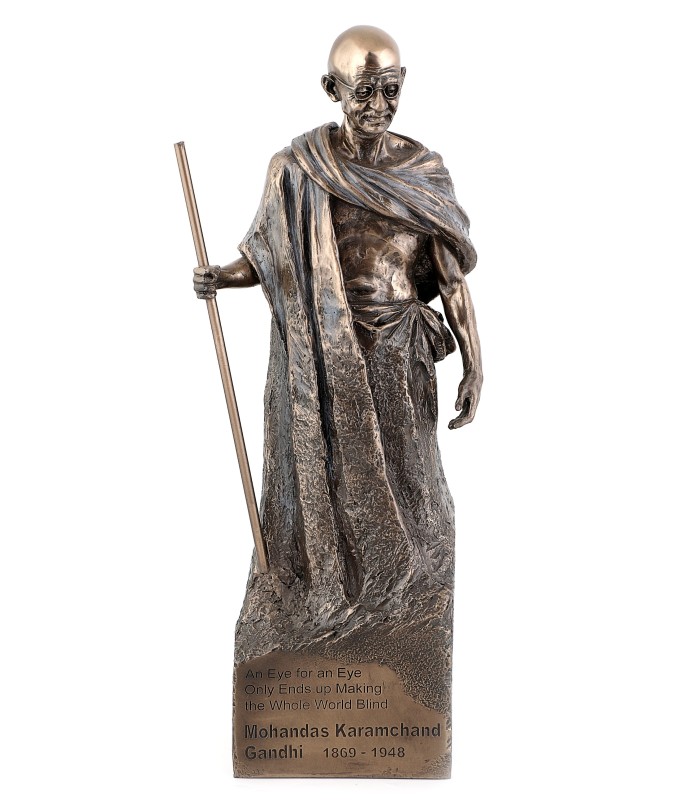 Copper Finish S.T. Gandhi Statue
