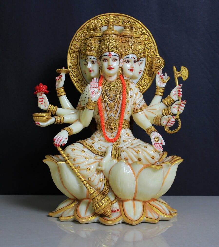 Marble Dust Maa Gaytri Statue