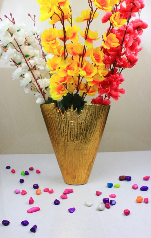Gold Plated Flower Vase | Aluminium Flower Vase | Flower Pot