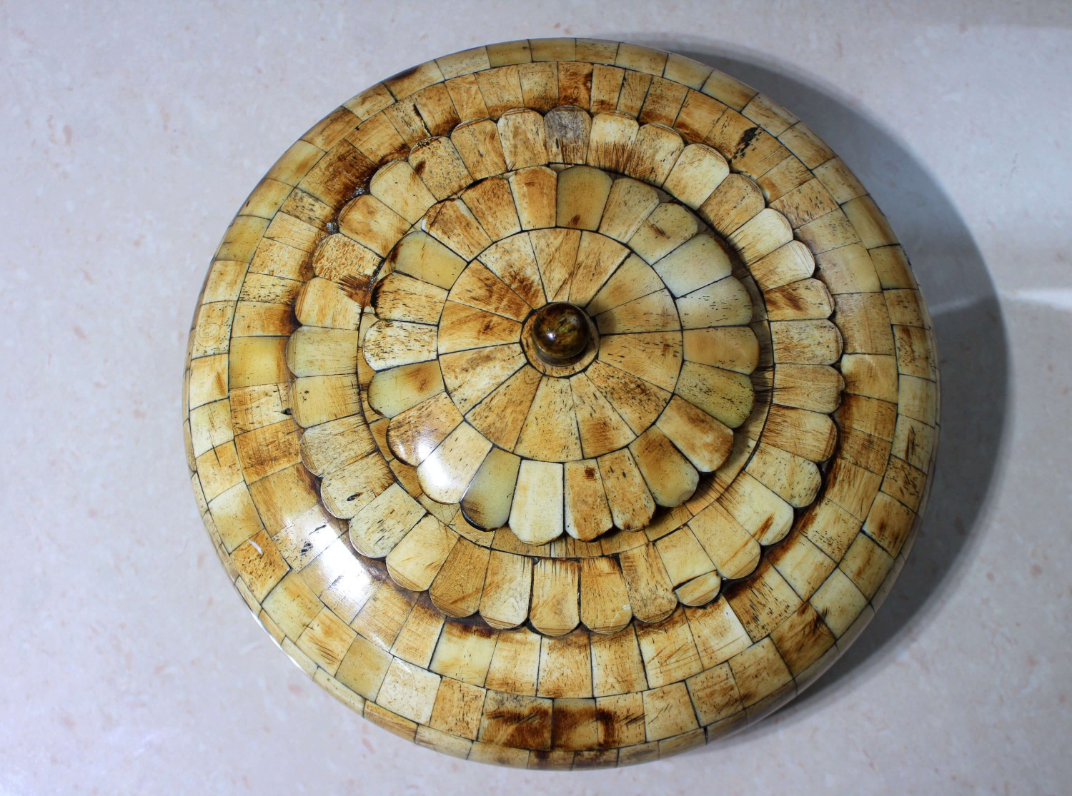 Bone Tobacco Box Anique Finish