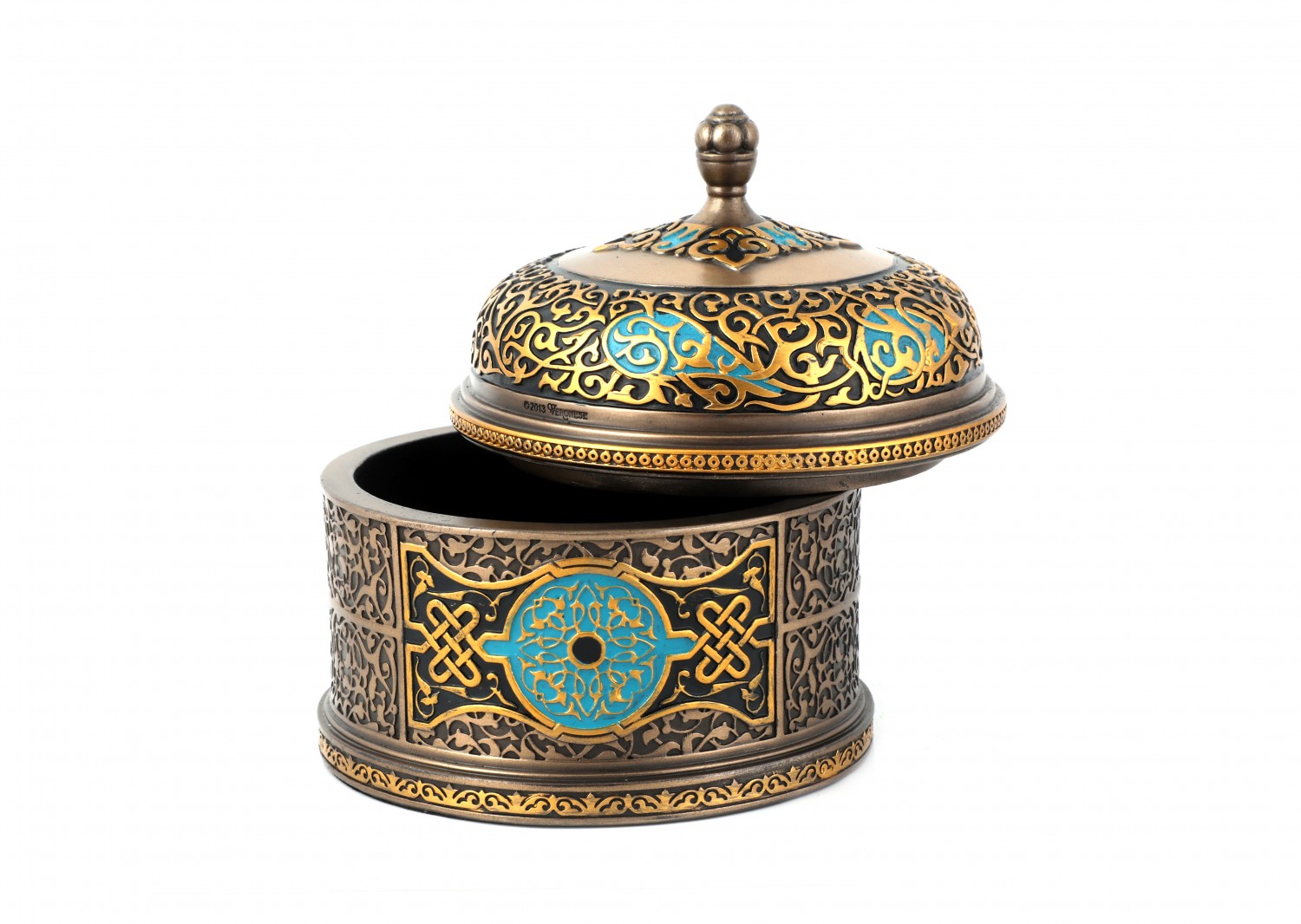 Copper Finish Round Box