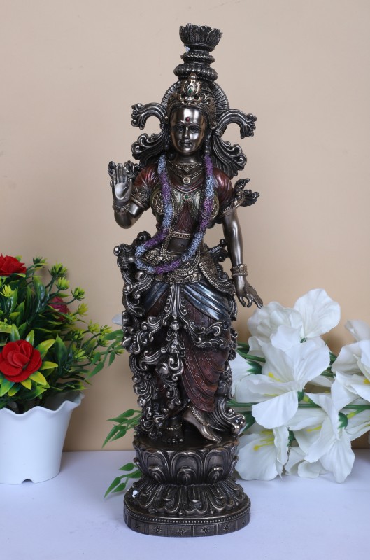 Copper finish Radha Statue