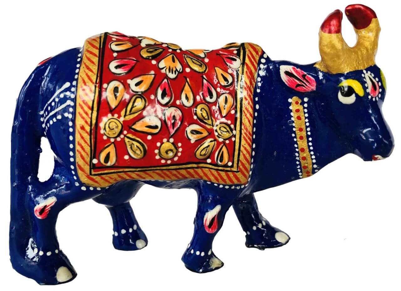 METAL BLUE COW ENAMEL