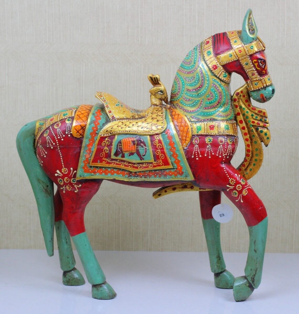 WOODEN HORSE FINE PAINTED