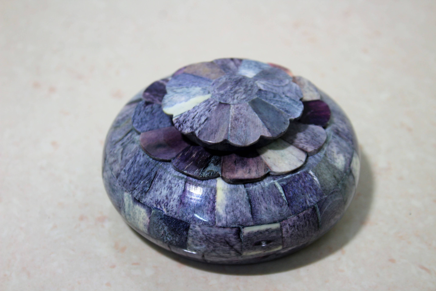 Bone Tobacco Box Grey Finish