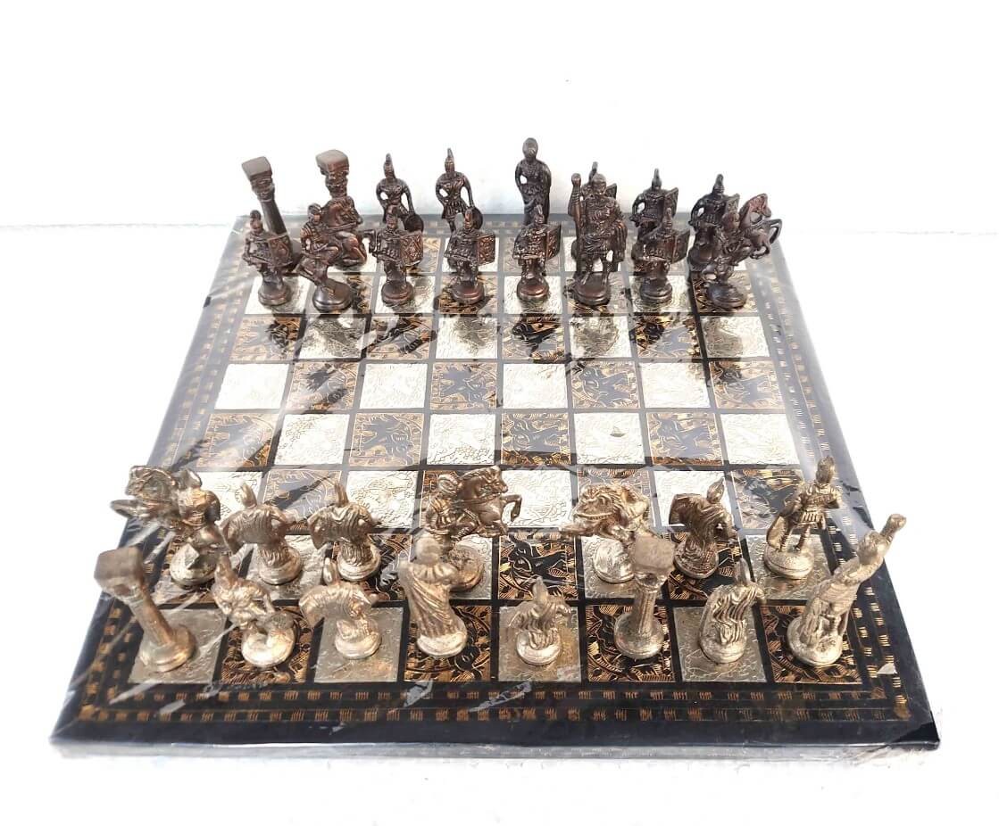 Brass Chess Set (Roman Copper Silver)