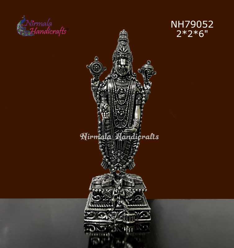 Brass Tirupati Standing Silver Finish
