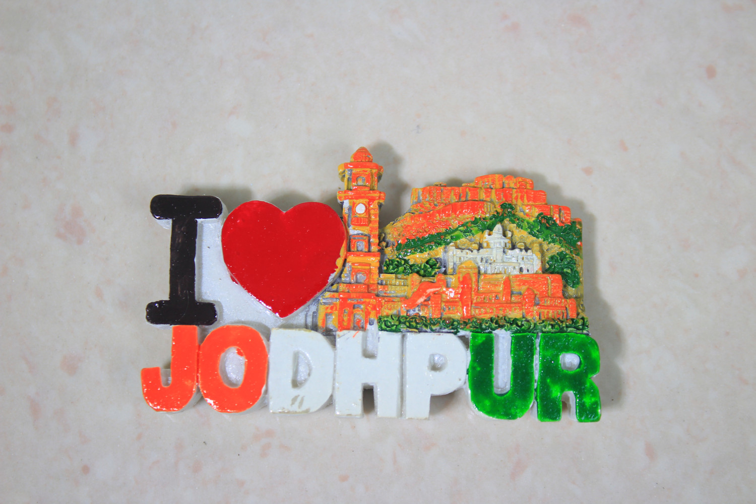 Ceramic I Love Jodhpur Magnet